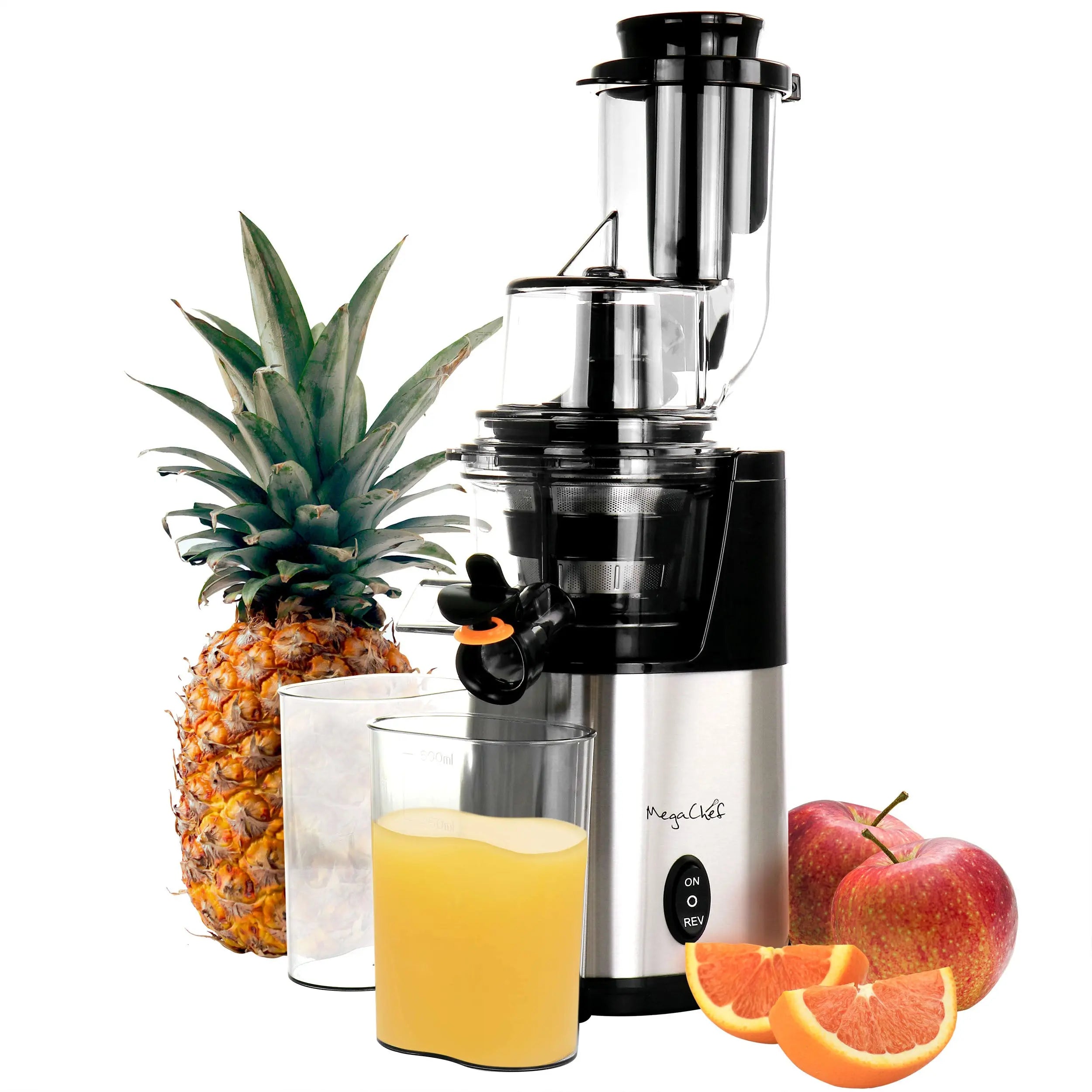 MegaChef Pro Stainless Steel Slow Juicer MEGACHEF