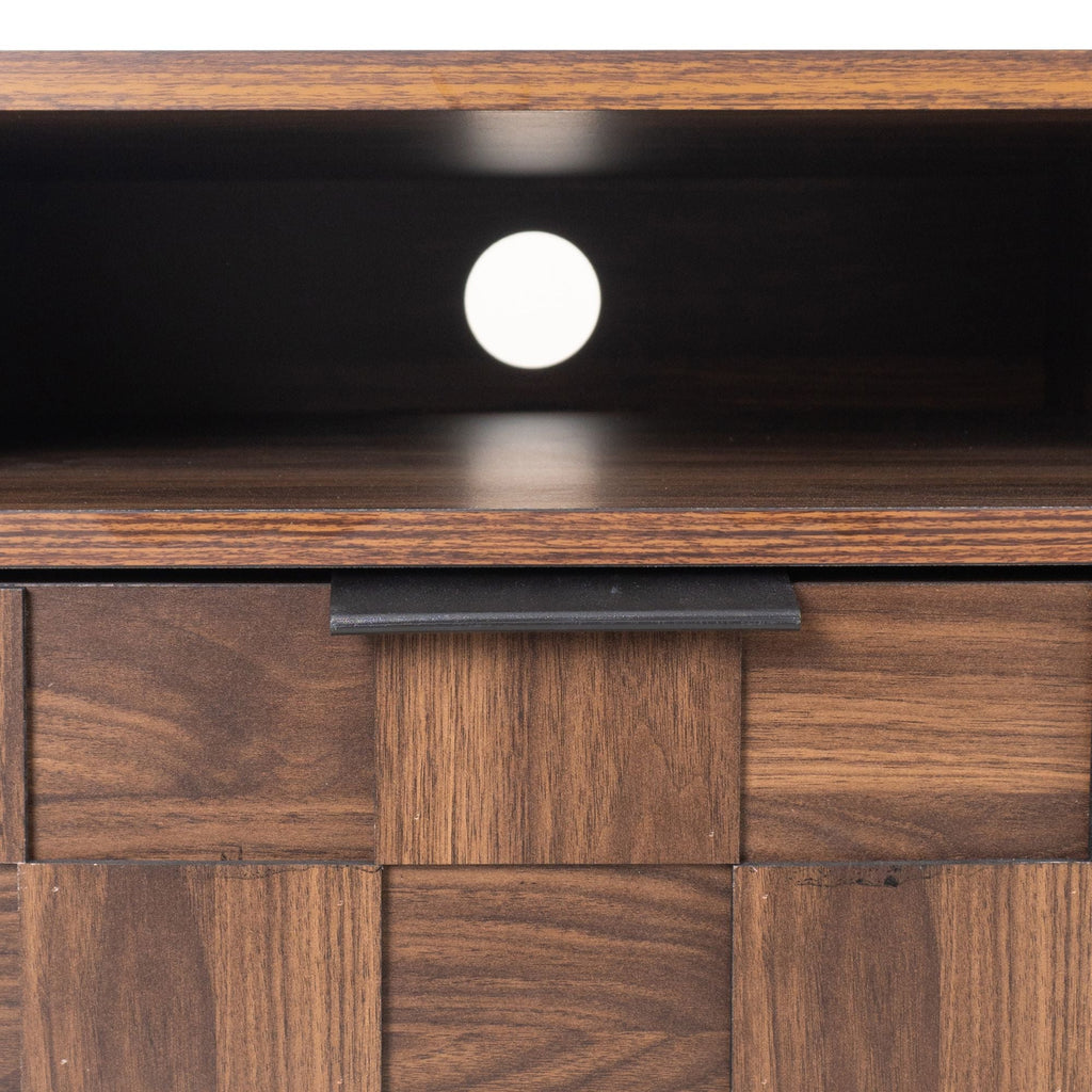 Mid Century TV Stand with 2 Drawers, Media Console Table for TVs up to 85'', Entertainment Center with Storage for Living room, Bedroom, Home Theatre - Cool Brand Designs