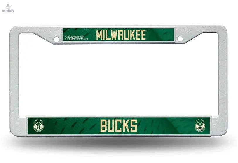 Milwaukee Bucks License Plate Frame Plastic - Special Order Rico Industries