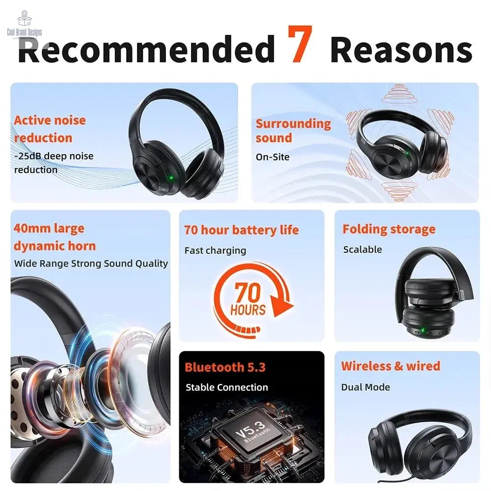Noise Cancelling Headphones - Cool Brand Designs
