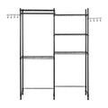 Over Washer and Dryer Storage Shelves, 5 Tiers Laundry Room Drying Rack with Hanger Rod and Hooks, Two Rows Adjustable Washer Shelves Space Saver, for Laundry Room Storage & Organization, Black - Cool Brand Designs