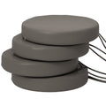 Patio Chair Cushions Set of 4 Round Seat Cushions for Dining Bistro Chairs Machine Washable, 15" x 15" x 3", Dark Gray - Cool Brand Designs