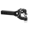 Pintle Hook, 16000 lbs Towing Capacity, Pintle Hook Hitch for 2 - inch Hitch Hook Military Receiver, Combination 2 - inch Hitch Ball, Fits 2.5 to 3 - inch Lunette Ring, Black Powder Coat, for Trailers - Cool Brand Designs