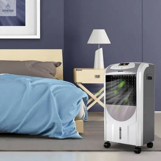 Portable Air Cooler Fan with Heater and Humidifier Function - Color: Gray - Cool Brand Designs
