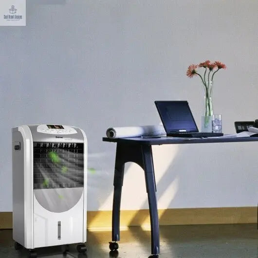 Portable Air Cooler Fan with Heater and Humidifier Function - Color: Gray - Cool Brand Designs