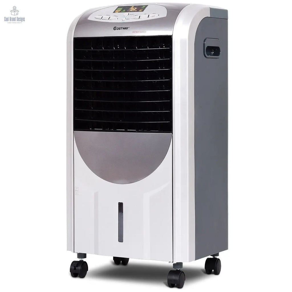 Portable Air Cooler Fan with Heater and Humidifier Function - Color: Gray - Cool Brand Designs