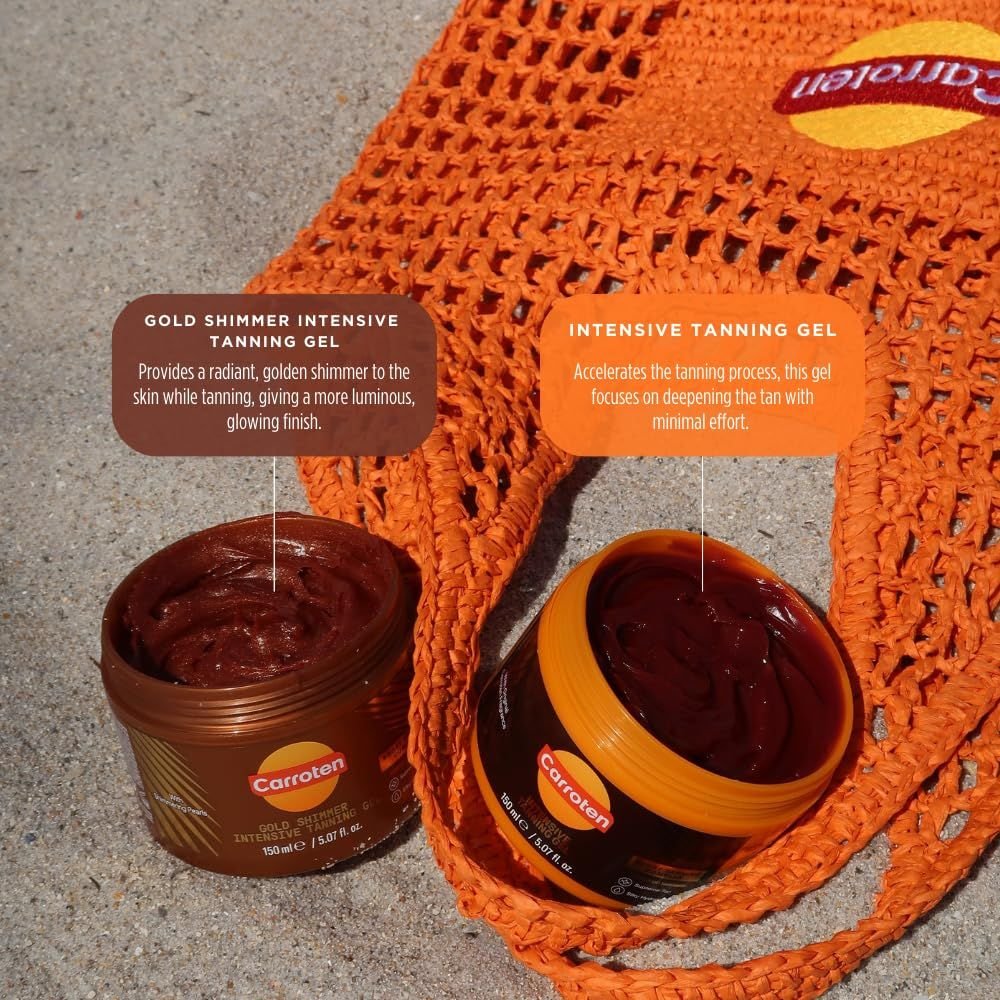 Potent Tanning Gel | Tanning Accelerator Cream | Non-greasy, waterproof formula infused with carrot and coconut oil | Rich in Vitamins A and E, moisturizing and lock-in moisture | 5 fl oz - Cool Brand Designs