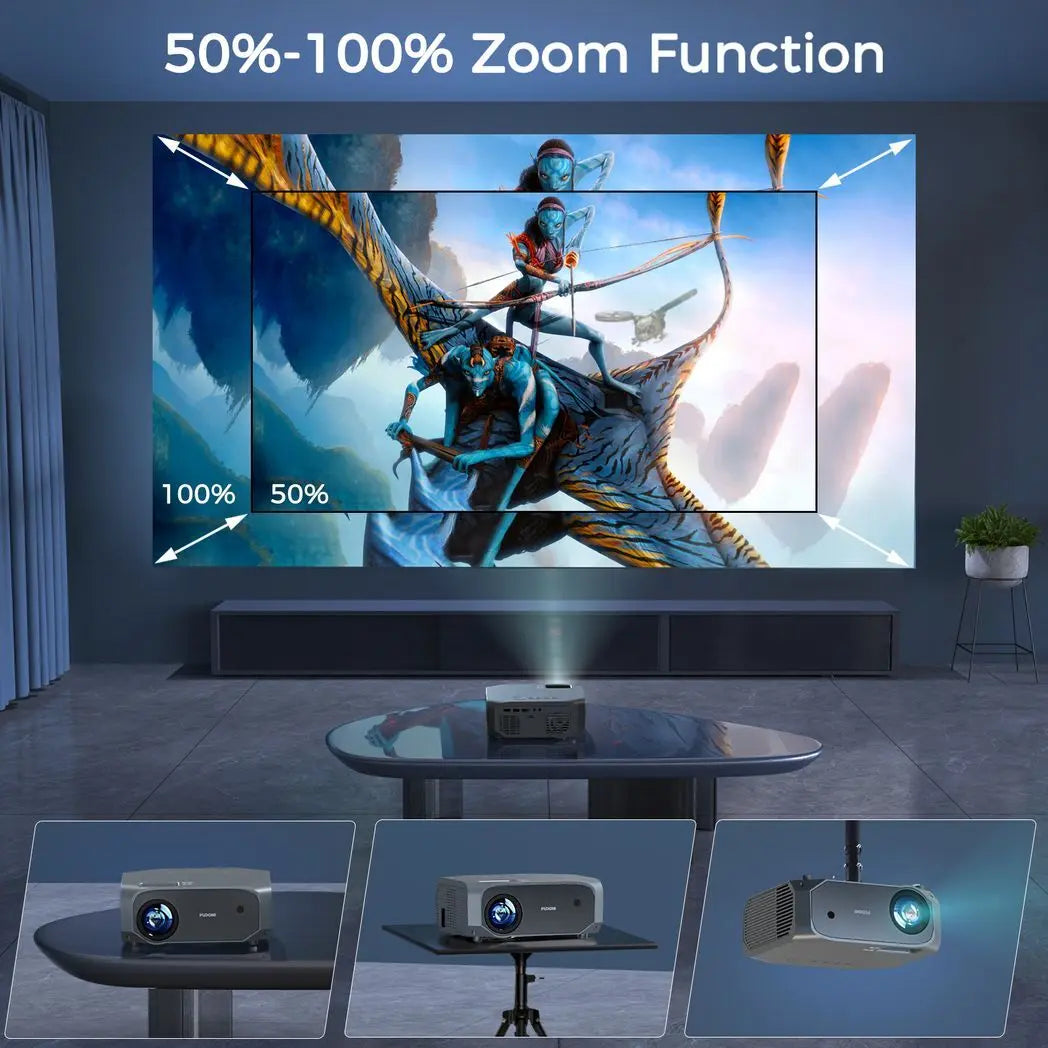 Projector with 5G WiFi and Bluetooth, 10000L Native 1080P Portable Outdoor Video Projector 4K Supported, Home Theater Movie Projector with Screen for Phone/PC/TV Stick/PS5(FBA???,?????) - Cool Brand Designs