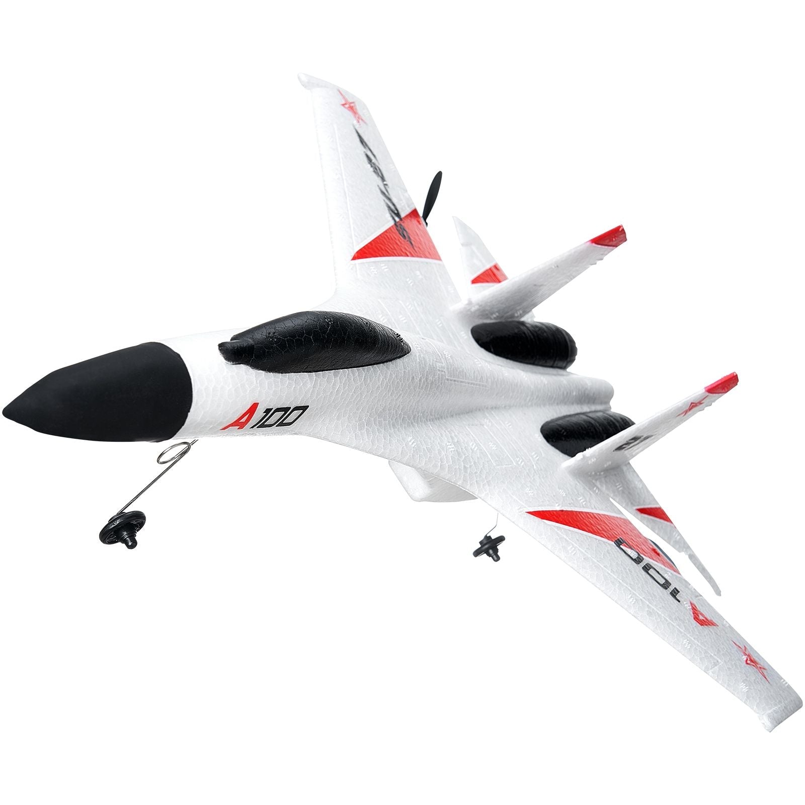RC Plane, 2.4GHZ 4 Channel Remote Control Airplane with 6-Axis Gyro Stabilizer, Ready to Fly Fighter Aircraft Plane Toy with 2 Batteries, Easy to Fly RC Glider for Adults Kids Beginners Boys - Cool Brand Designs