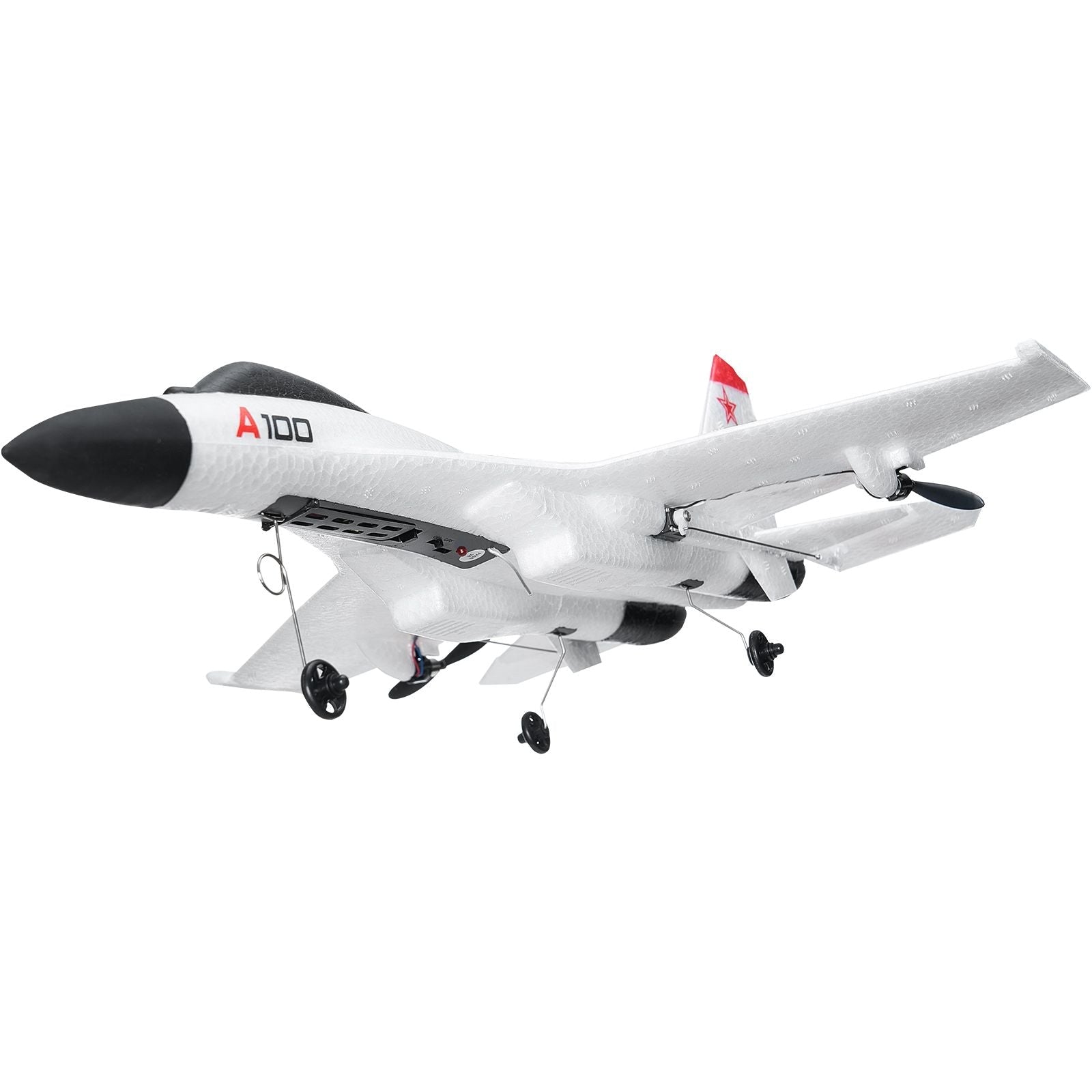 RC Plane, 2.4GHZ 4 Channel Remote Control Airplane with 6-Axis Gyro Stabilizer, Ready to Fly Fighter Aircraft Plane Toy with 2 Batteries, Easy to Fly RC Glider for Adults Kids Beginners Boys - Cool Brand Designs