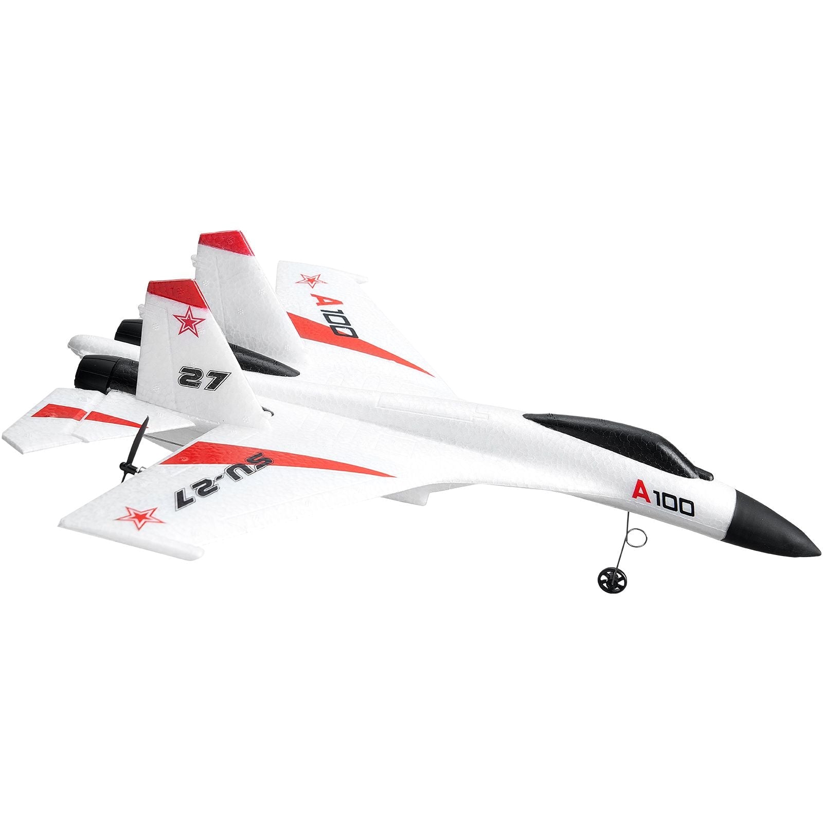 RC Plane, 2.4GHZ 4 Channel Remote Control Airplane with 6-Axis Gyro Stabilizer, Ready to Fly Fighter Aircraft Plane Toy with 2 Batteries, Easy to Fly RC Glider for Adults Kids Beginners Boys - Cool Brand Designs