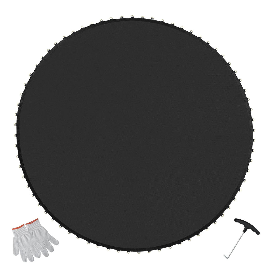 Replacement Trampoline Mat, Jumping Mat Fits 12ft Frame, Universal Jumping Mat for 12ft Round Trampoline, Reinforce UV-Resistant Mat with Spring Tool & Durable V-Rings, Fit 5.5" Spring Length - Cool Brand Designs