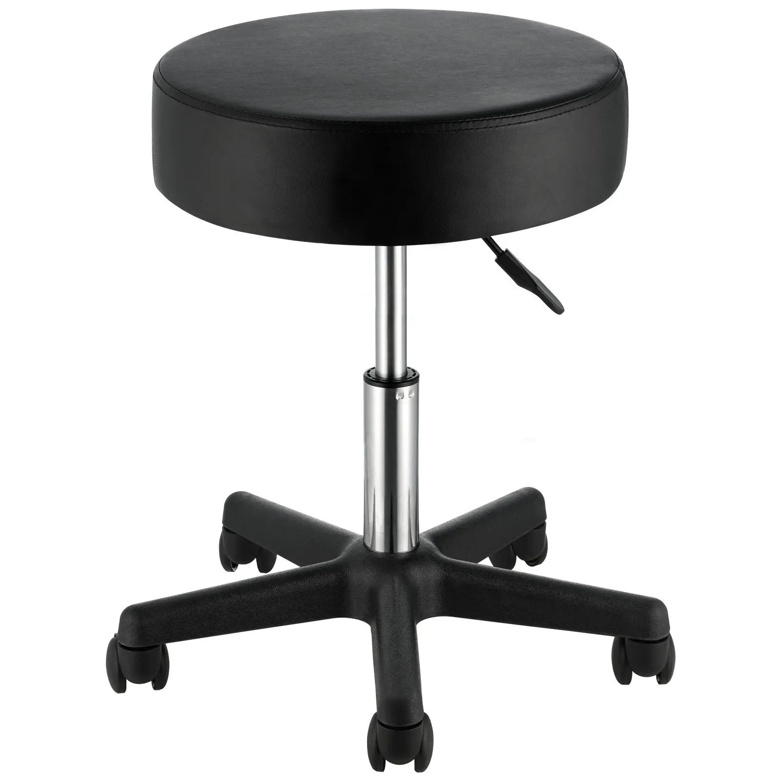 Rolling Stools with Wheels, 400 LBS Weight Capacity Adjustable Height Stool with Ultra-Thick Seat Cushion, Swivel Stools Chair for Salon, Bar, Home, Office, Tatoo, Medical, Massage, Black VEVOR