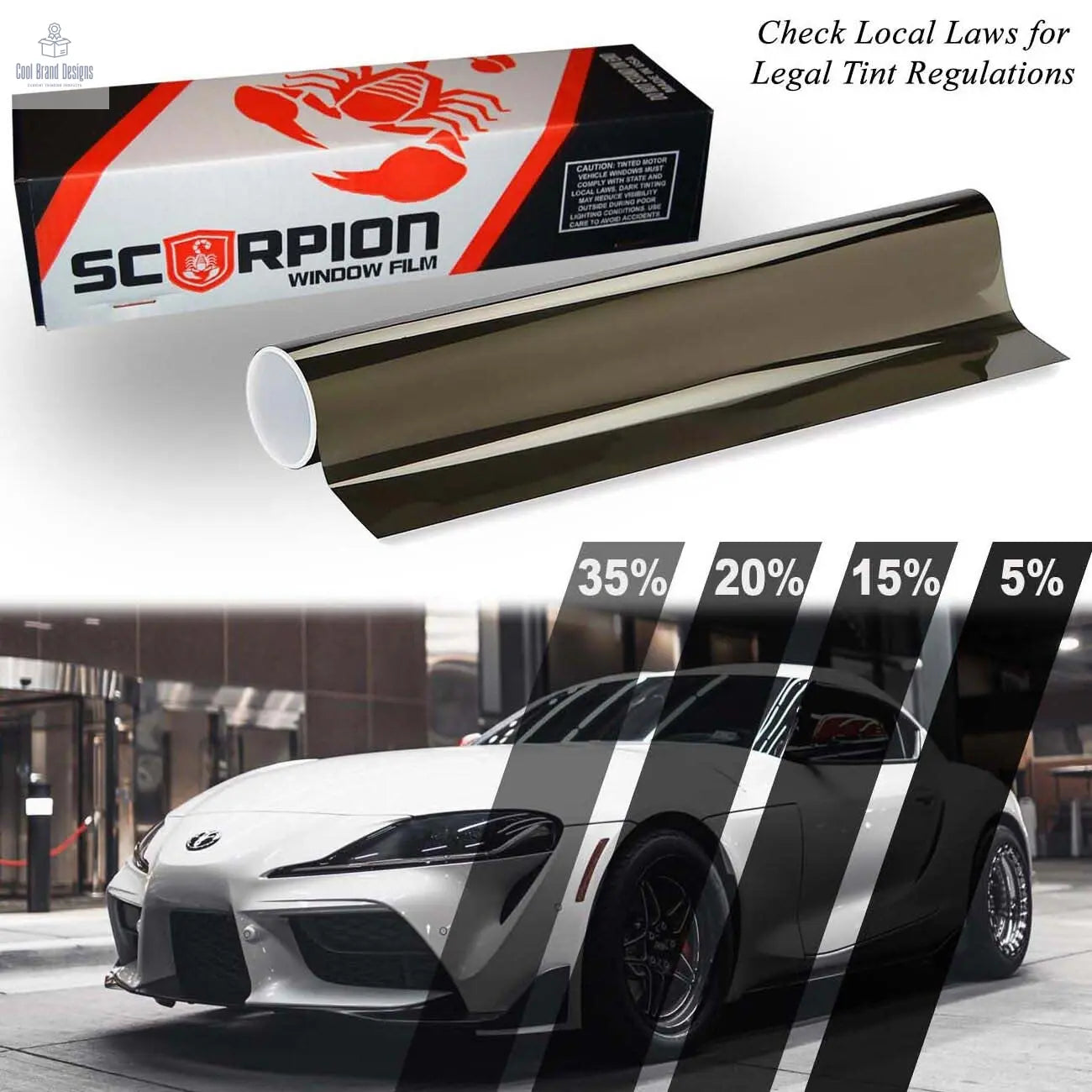 Scorpion Window Tint Carbon Plus Series 2-Ply 5% 40 x 100 Roll Scorpion