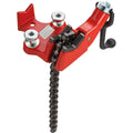 Screw Bench Chain Vise 1/8 to 5-Inch Pipe Capacity, Heavy Duty Bench Chain Pipe Vise with Crank Handle, Neoprene-Coated Jaw, Cast Iron Material Ideal for a Variety of Pipes VEVOR
