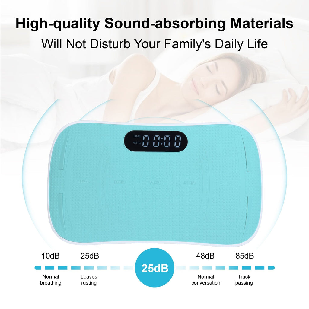 Silent Vibration Platform Crazy Fitness Massage 10-Frequency Weight Loss & Fat Burner Body Shaking Machine For Unisex Blue - Cool Brand Designs