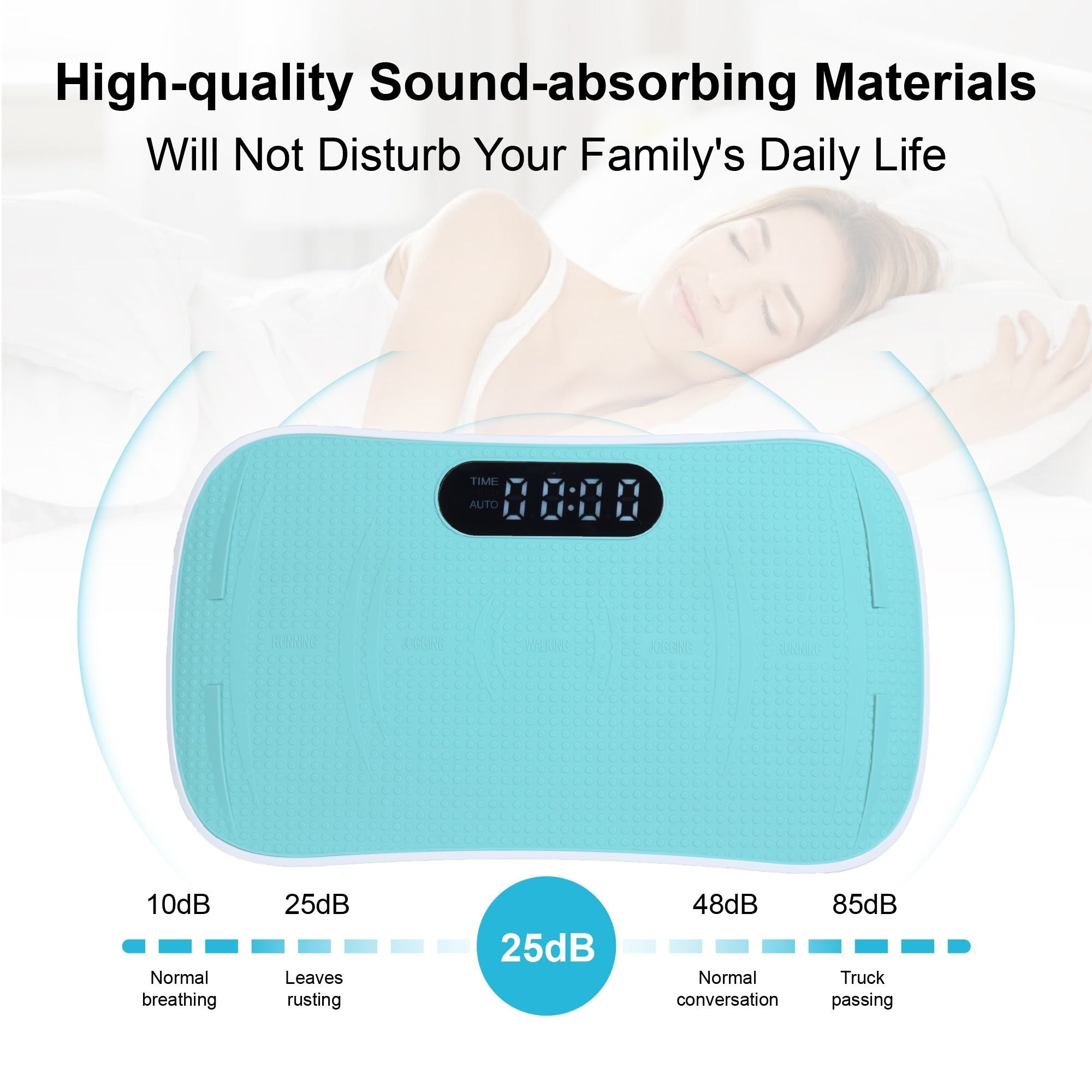 Silent Vibration Platform Crazy Fitness Massage 10-Frequency Weight Loss & Fat Burner Body Shaking Machine For Unisex Blue - Cool Brand Designs