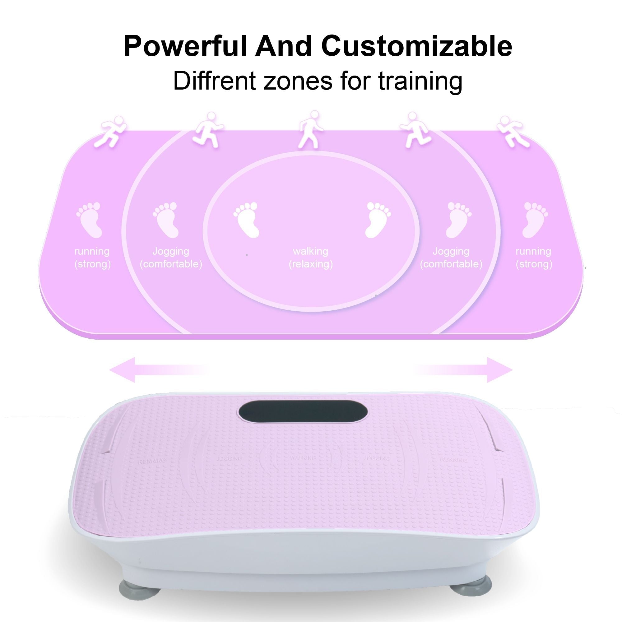 Silent Vibration Platform Crazy Fitness Massage 10-Frequency Weight Loss & Fat Burner Body Shaking Machine For Unisex Pink - Cool Brand Designs