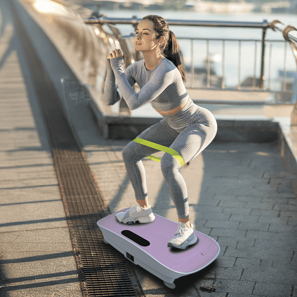 Silent Vibration Platform Crazy Fitness Massage 10-Frequency Weight Loss & Fat Burner Body Shaking Machine For Unisex Pink - Cool Brand Designs