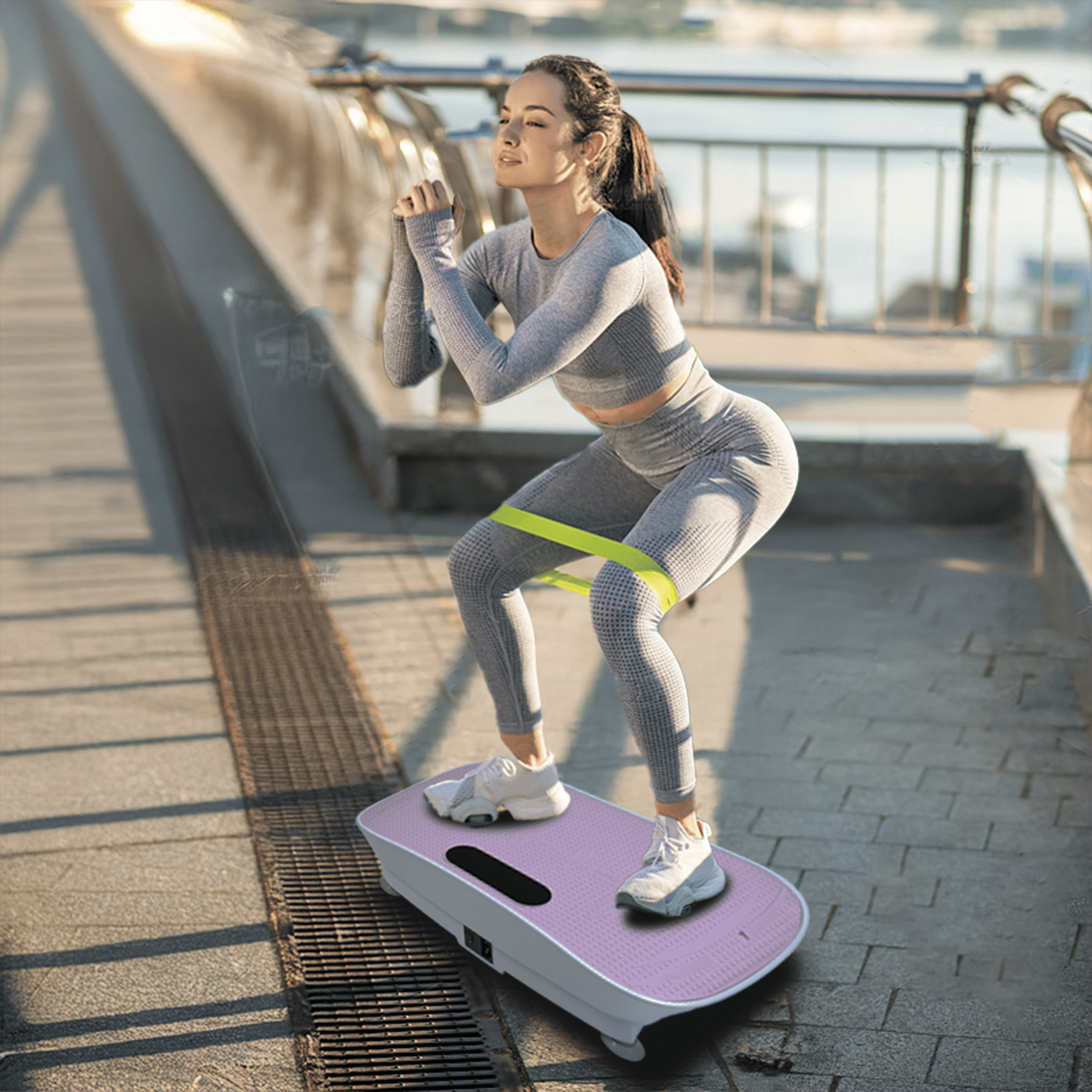 Silent Vibration Platform Crazy Fitness Massage 10-Frequency Weight Loss & Fat Burner Body Shaking Machine For Unisex Pink - Cool Brand Designs