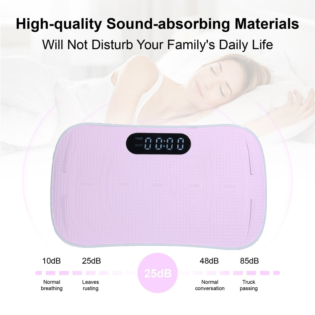 Silent Vibration Platform Crazy Fitness Massage 10-Frequency Weight Loss & Fat Burner Body Shaking Machine For Unisex Pink - Cool Brand Designs