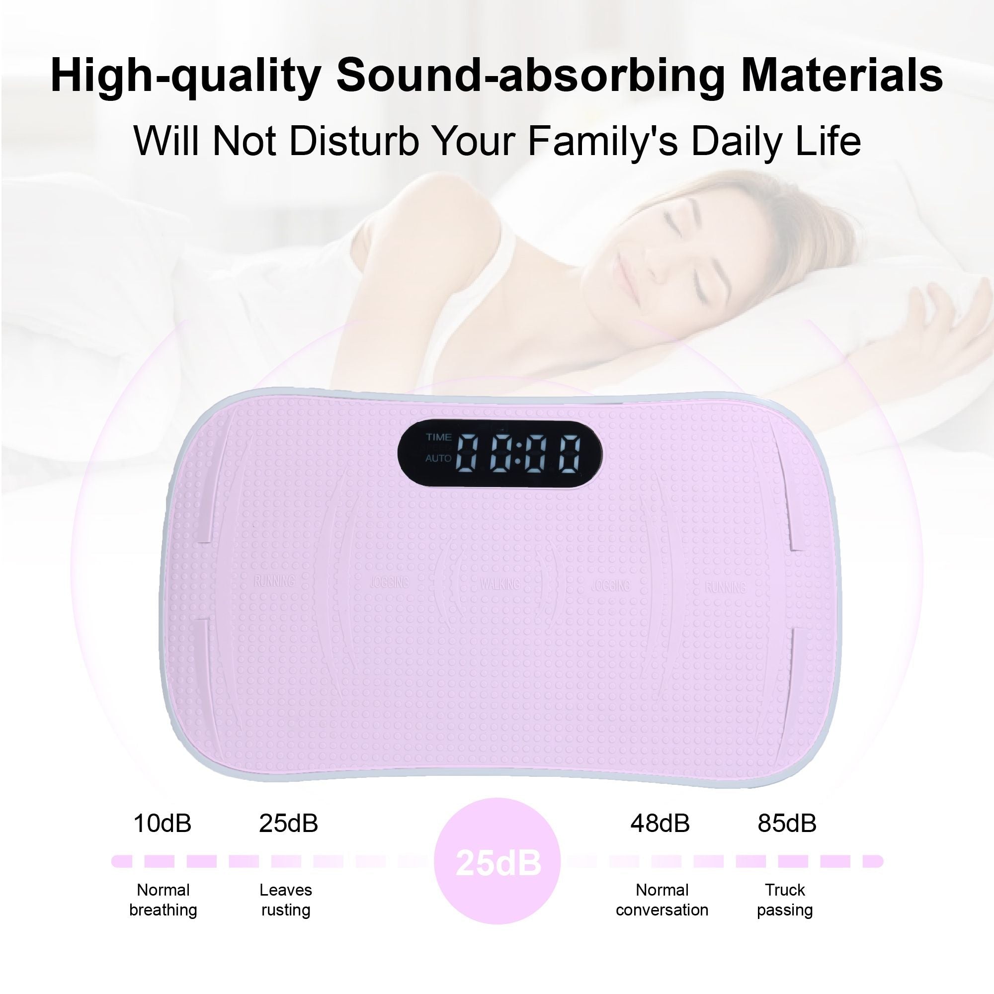Silent Vibration Platform Crazy Fitness Massage 10-Frequency Weight Loss & Fat Burner Body Shaking Machine For Unisex Pink - Cool Brand Designs