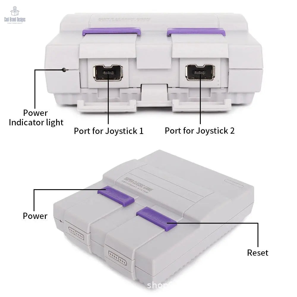 SNES HD TV Video Game Console Built - in 821 Games Dual Handheld Retro Wired Controller US plug - Cool Brand Designs