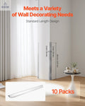 Stainless Steel Wall Corner Protector, 2 x 2 x 48 inch, 10 Pack Metal Corner Guards, 304 Stainless Steel Edge Trim 90 - Degree Angle for Home,Office,Commercial Wall Protection, with 3m Tape - Cool Brand Designs