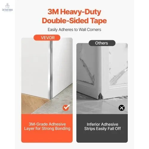 Stainless Steel Wall Corner Protector, 2 x 2 x 48 inch, 10 Pack Metal Corner Guards, 304 Stainless Steel Edge Trim 90 - Degree Angle for Home,Office,Commercial Wall Protection, with 3m Tape - Cool Brand Designs