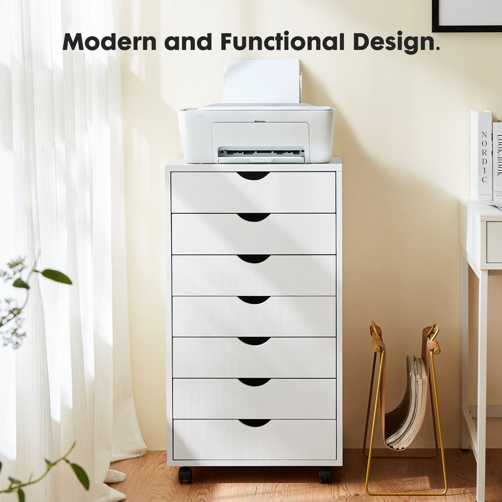 Storage Cabinet Dressers with Wheels Mobile Organizer Drawers for Office, Bedroom, Home - Cool Brand Designs