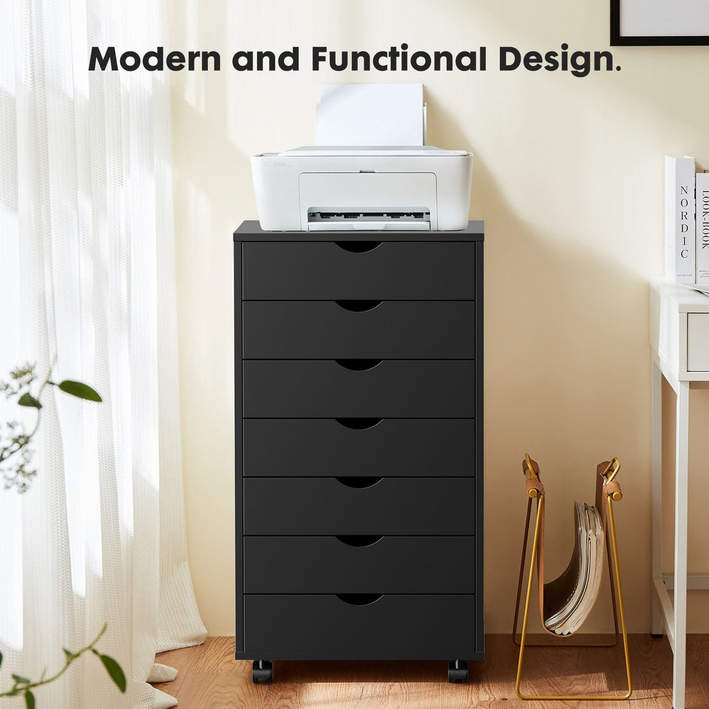 Storage Cabinet Dressers with Wheels Mobile Organizer Drawers for Office, Bedroom, Home - Cool Brand Designs
