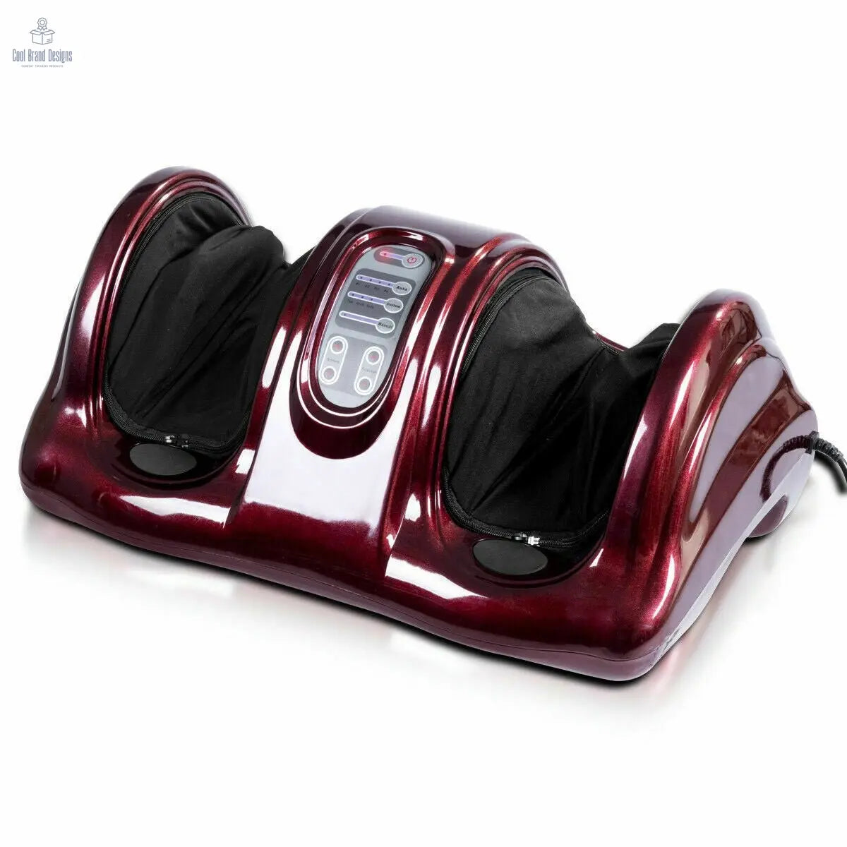 Therapeutic Shiatsu Foot Massager with High Intensity Rollers - Dark Red - Color: Dark Red - Cool Brand Designs