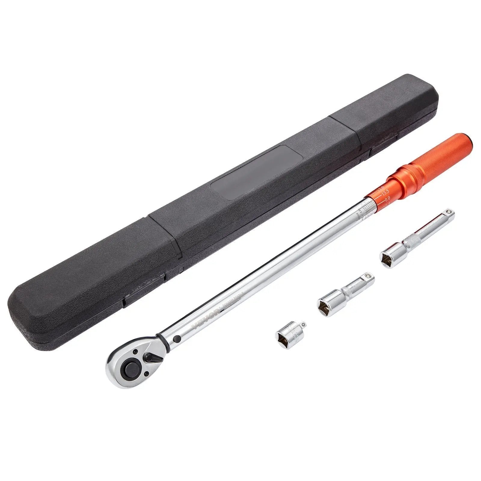 Torque Wrench, 1/2 - inch Drive Click Torque Wrench 20 - 250ft.lb/34 - 340n.m, Dual - Direction Adjustable Torque Wrench Set, Mechanical Dual Range Scales Torque Wrench Kit with Adapters Extension Rod - Cool Brand Designs
