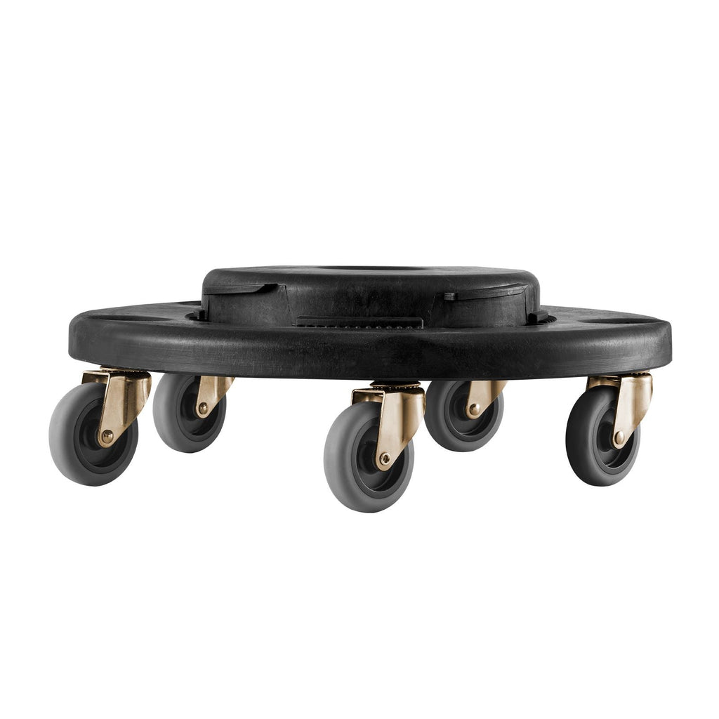 Trash Can Dolly, Fit 20, 32, 44, 55 Gallon Containers, Round Trash Can Roller Base with 4 Lockable Wheels, 500lbs Weight Capacity, Heavy Duty Barrel Dolly, Multi-Functional Rolling Dolly Cart - Cool Brand Designs
