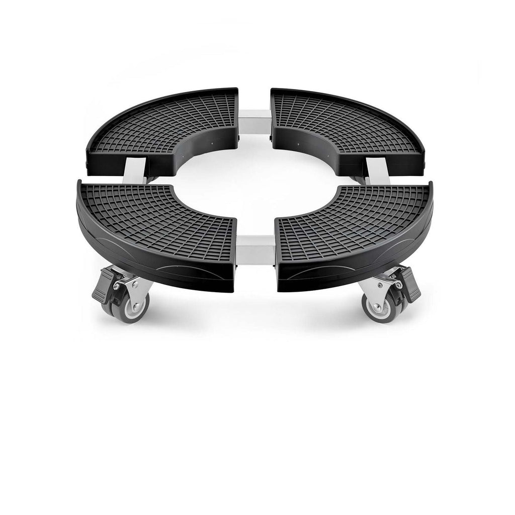 Trash Can Dolly with 4 Lockable Wheels, 440lbs Weight Capacity, Round Trash Can Roller Base, 15-22.8 in Adjustable, Heavy Duty Drum Dolly Plant Caddy, Multi-Functional Rolling Dolly Cart, Black - Cool Brand Designs