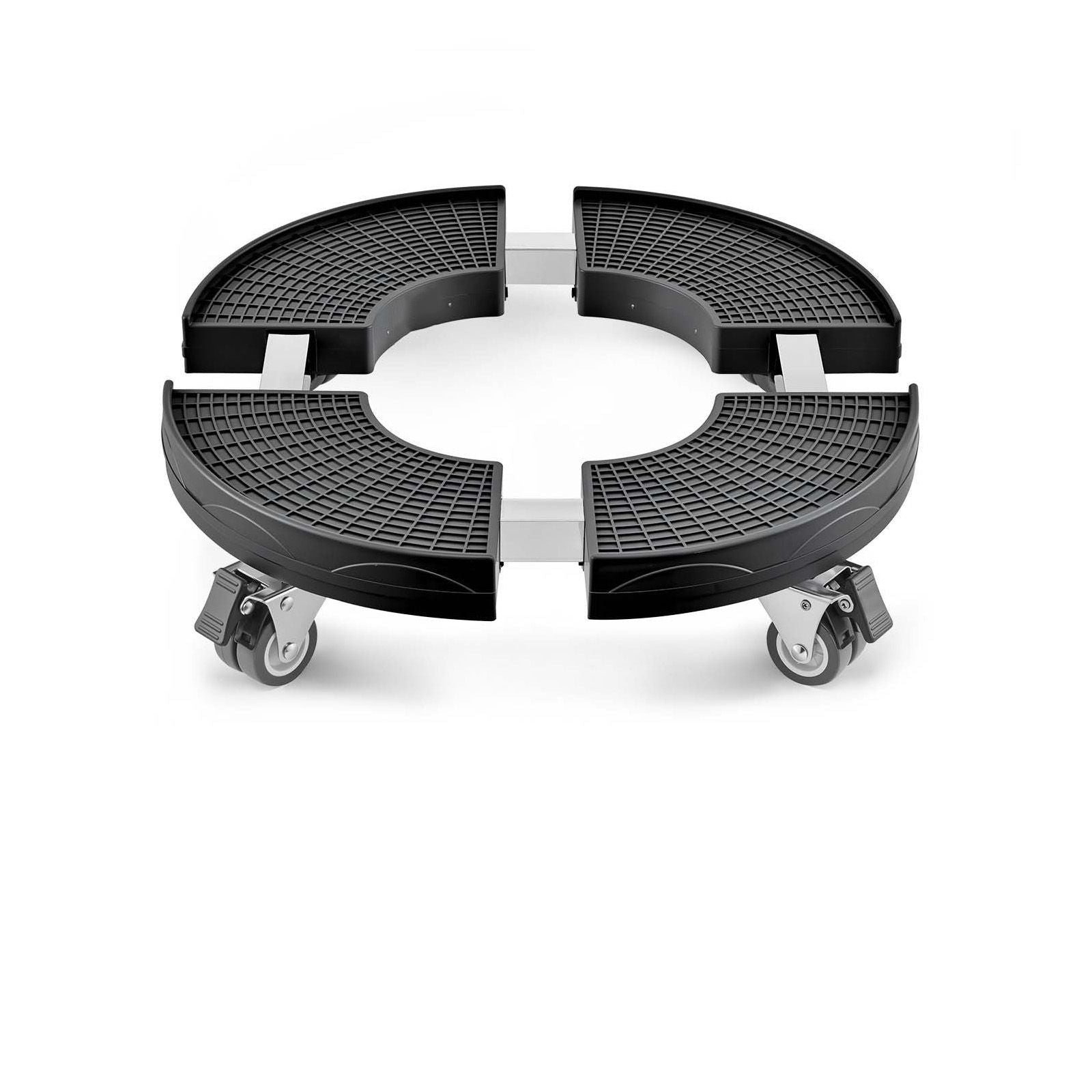Trash Can Dolly with 4 Lockable Wheels, 440lbs Weight Capacity, Round Trash Can Roller Base, 15-22.8 in Adjustable, Heavy Duty Drum Dolly Plant Caddy, Multi-Functional Rolling Dolly Cart, Black - Cool Brand Designs