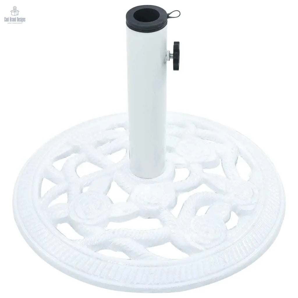 Umbrella Base White 19.8 lb 15.7" Cast Iron - Cool Brand Designs