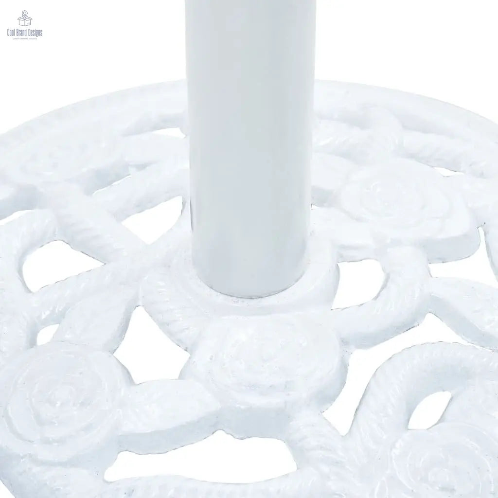 Umbrella Base White 19.8 lb 15.7" Cast Iron - Cool Brand Designs
