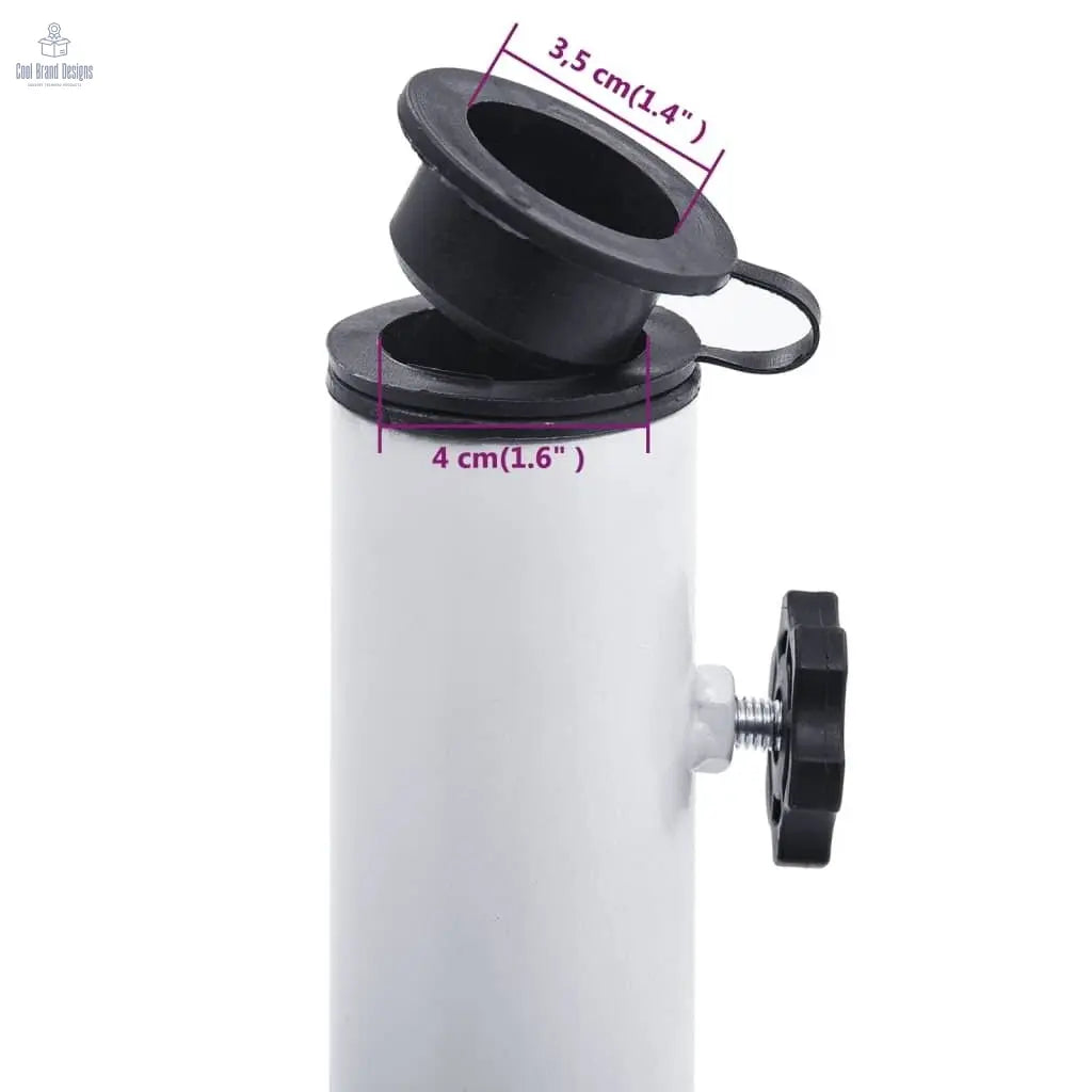 Umbrella Base White 19.8 lb 15.7" Cast Iron - Cool Brand Designs