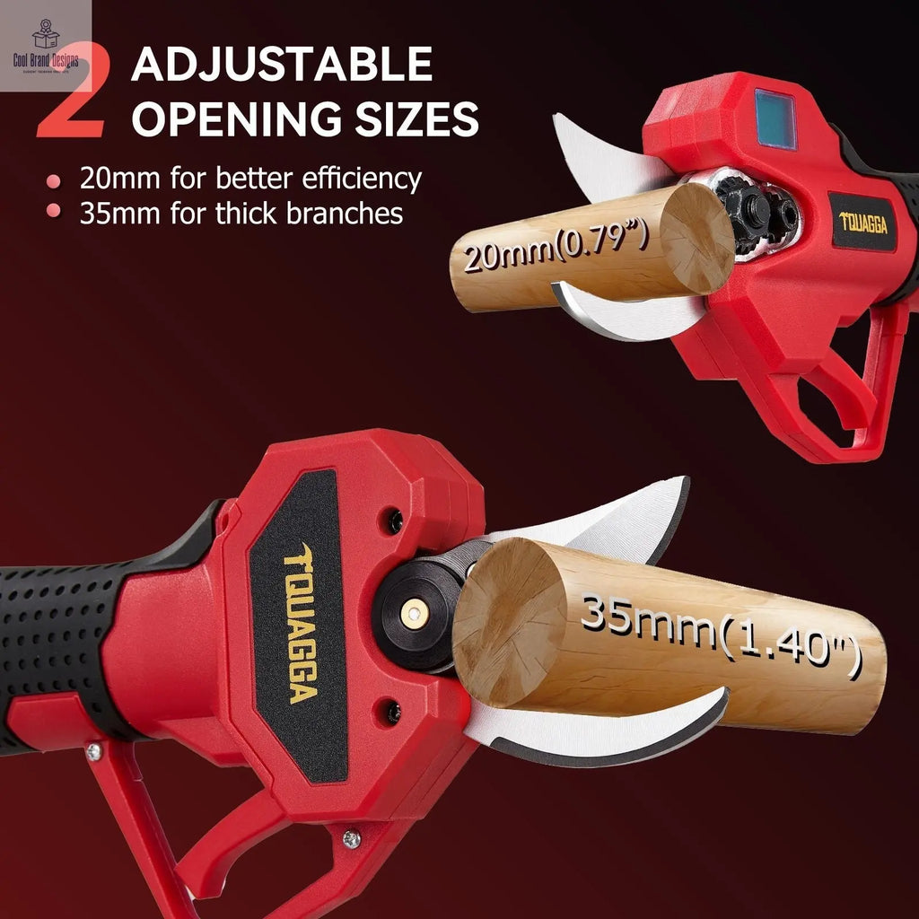 Upgraded Electric Pruning Shears,1.2" Cutting Diameter Cordless Power Pruner with LCD Display, Brushless Motor Pruning Shears with 2000mAh*2 Rechargeable Batteries for Garden Tree Pruner Branch - Cool Brand Designs