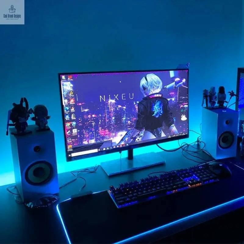 USB RGBIC LED Strip Lights for PC Monitor, App Controlled Gaming Backlight with Music Sync, 24 to 34 Inch Computer Screen LED Lighting for Gaming Room Decor - Cool Brand Designs