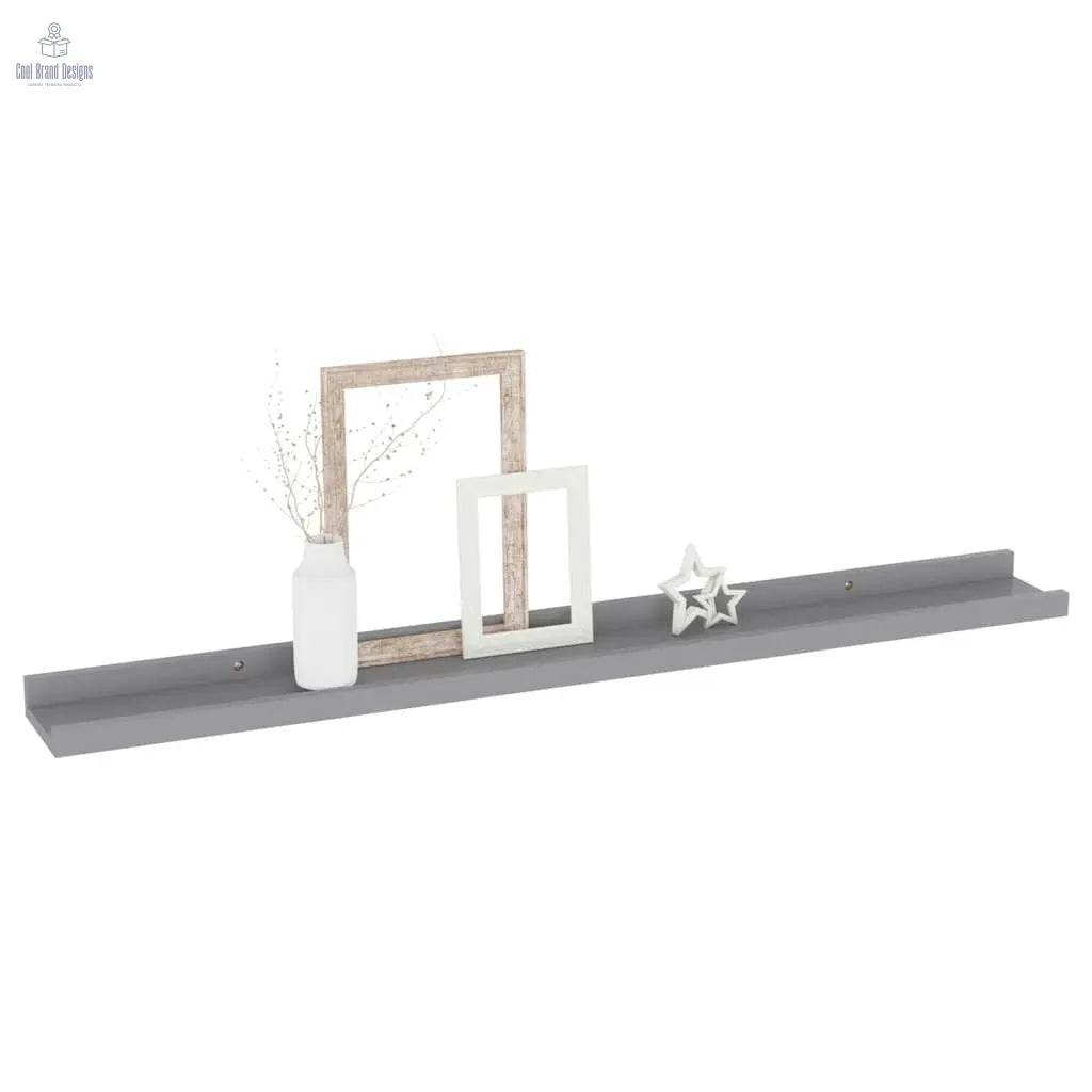 Wall Shelves 4 pcs Gray 31.5"x3.5"x1.2 - Cool Brand Designs