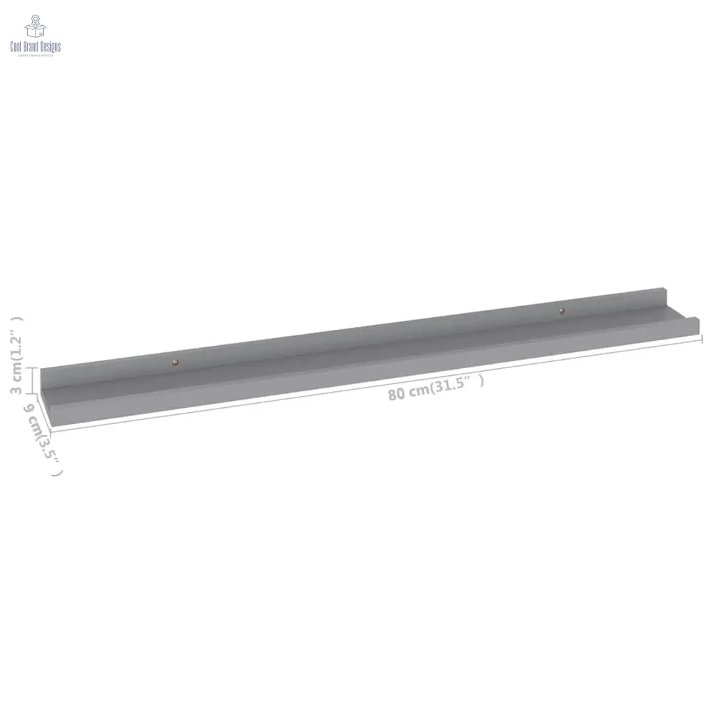 Wall Shelves 4 pcs Gray 31.5"x3.5"x1.2 - Cool Brand Designs