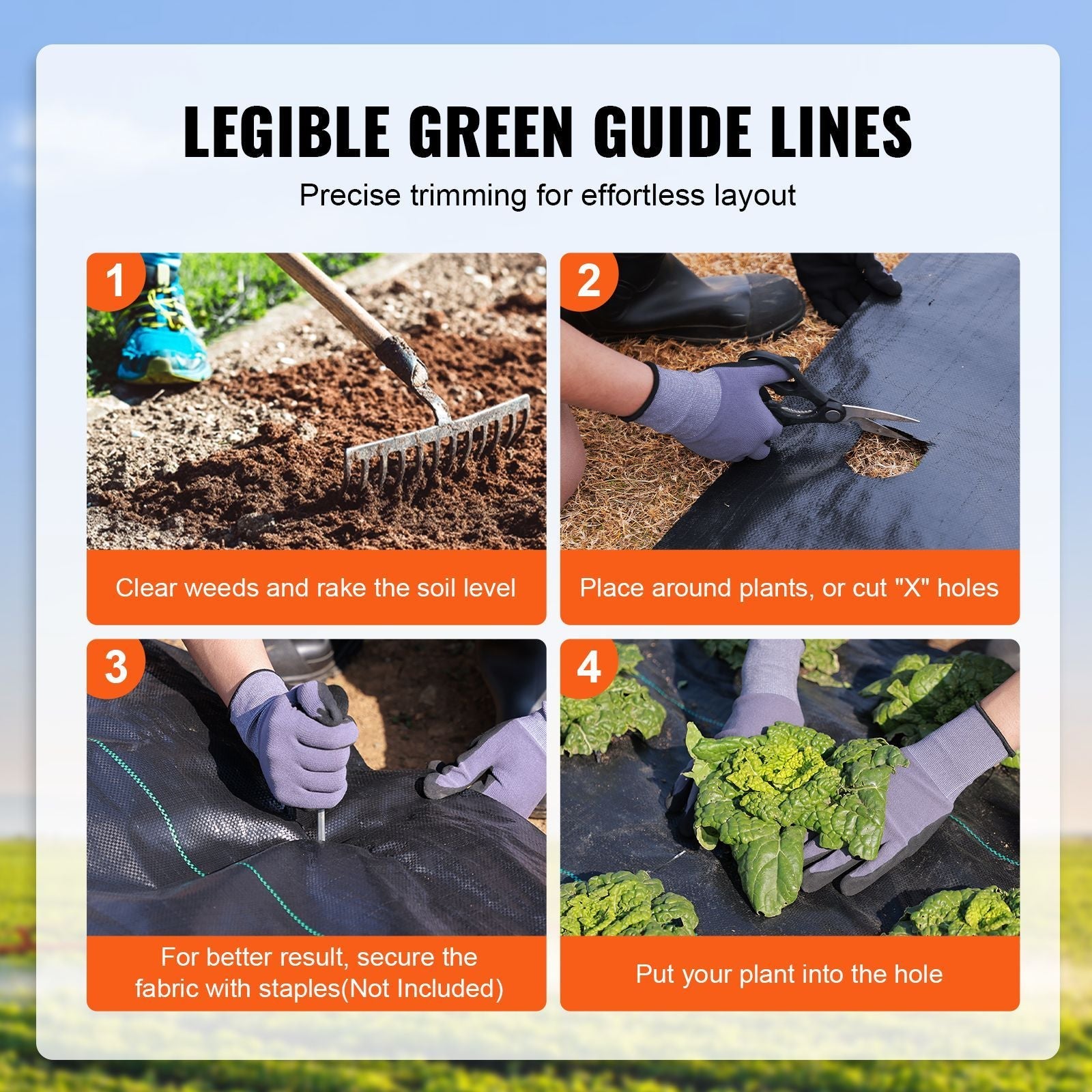 Weed Barrier Landscape Fabric, 3*100FT Heavy Duty Garden Weed Fabric, Woven PP Weed Control Fabric, Driveway Fabric, Geotextile Fabric for Landscaping, Ground Cover, Weed Blocker Weed Mat, Black - Cool Brand Designs