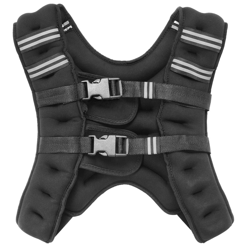 Weighted Vest, 16 lbs Weight Vest with Reflective Stripe, Adjustable Buckle Body Weight Vest for Men Women, Workout Equipment for Strength Training, Running, Jogging, Fitness, and Weight Loss - Cool Brand Designs