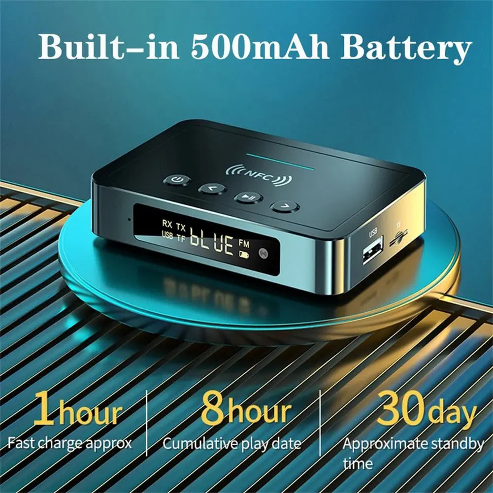 Wireless Audio Transmitter LED Digital Display Aux Rca Spdif Connection Adapter Fm Transmitter Black - Cool Brand Designs