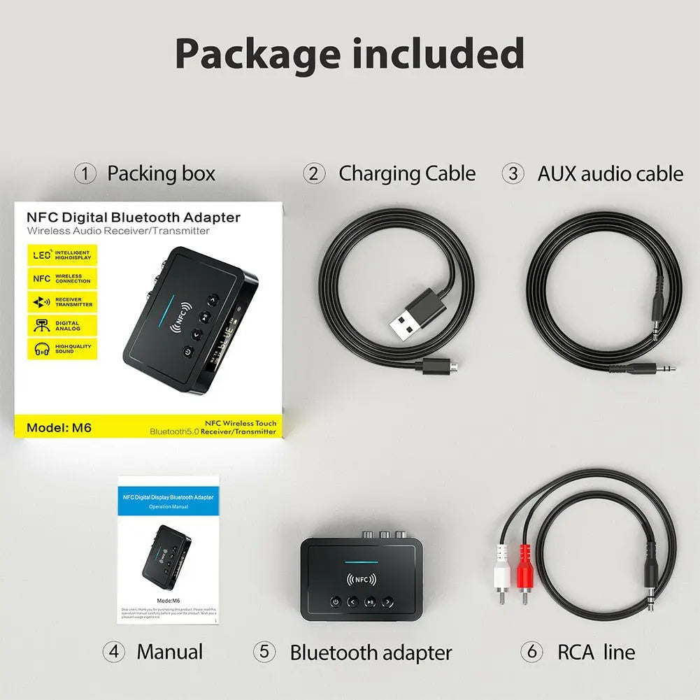 Wireless Audio Transmitter LED Digital Display Aux Rca Spdif Connection Adapter Fm Transmitter Black - Cool Brand Designs