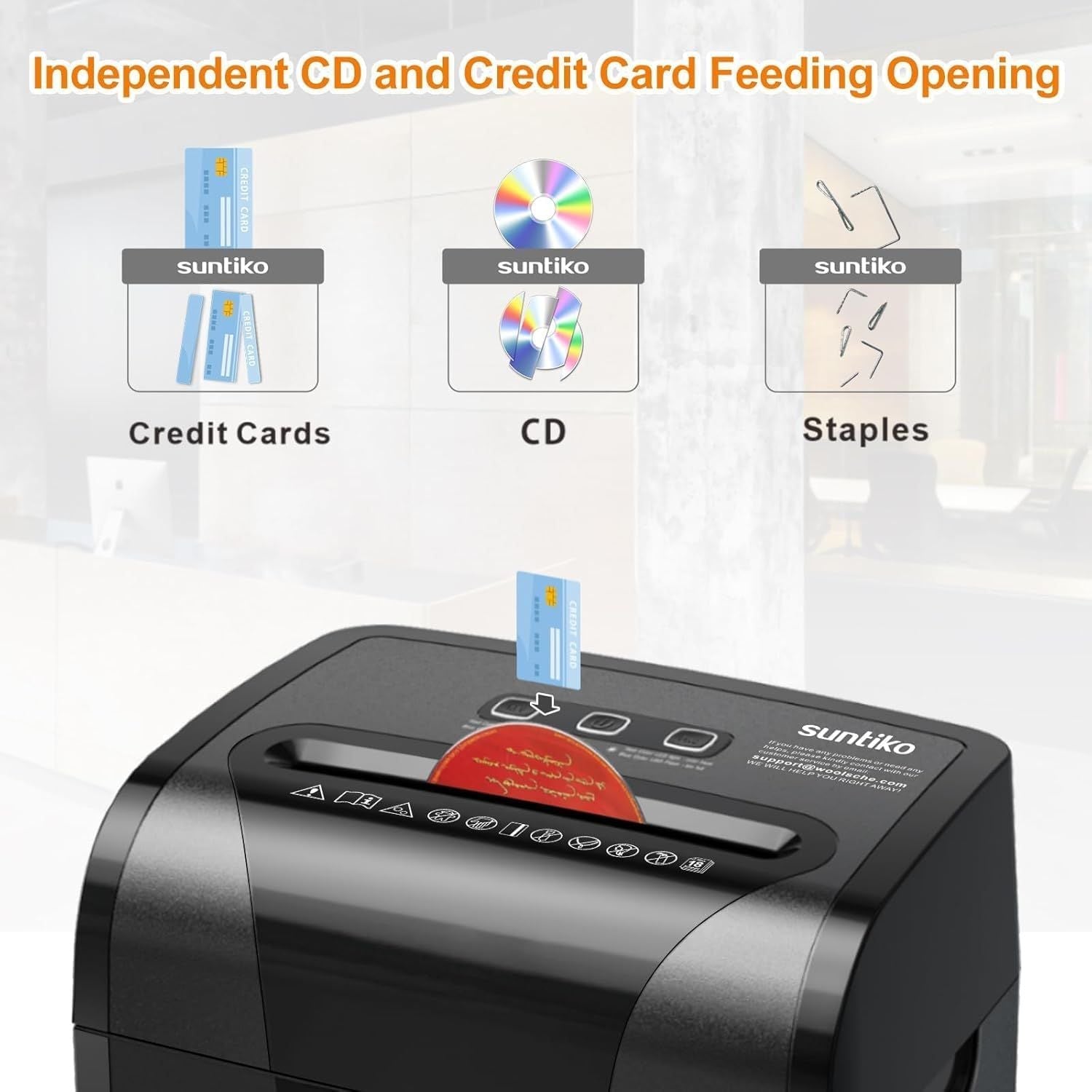 Woolsche Paper Shredder, 18-Sheet Cross Cut with 18 Liters Pull Out Bin, P-4 Security Level, Shred Paper and Credit Card, Durable&Fast with Auto Jam Proof System Shredder for Office - Cool Brand Designs